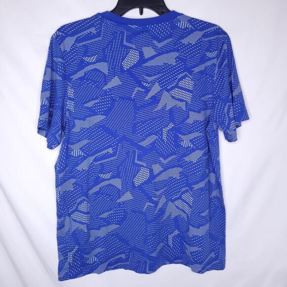 Adidas T Shirt Mens Medium Blue AOP Training - Picture 5 of 11